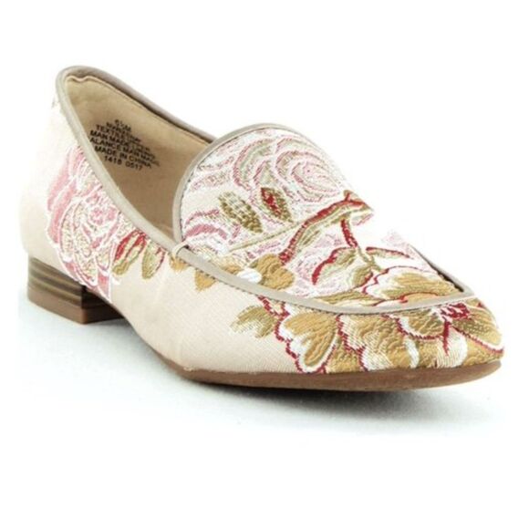 Nine West sz. 7M textile Xena Loafer Floral Flats embroidered slip on loafer - Picture 1 of 8